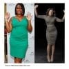 This is a before and after picture of Jennifer Hudson weight loss.